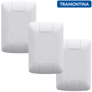 Kit 3 Unidades Placa Cega Espelho Para Parede 4x2 Tramontina Aria Branca 57203001 em Oferta na Shopee