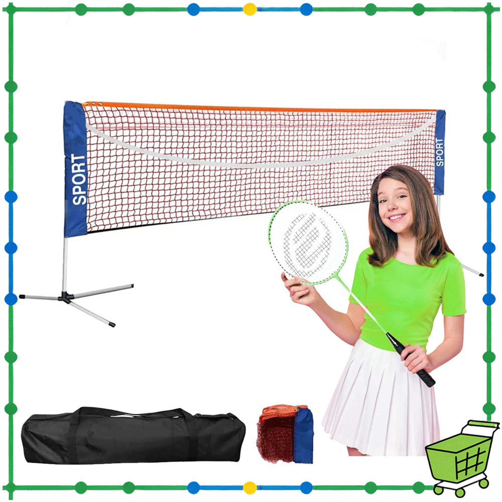 Conjunto de rede de Badminton portátil, altura ajustável, conjunto rápido de rede de vôlei infantil
