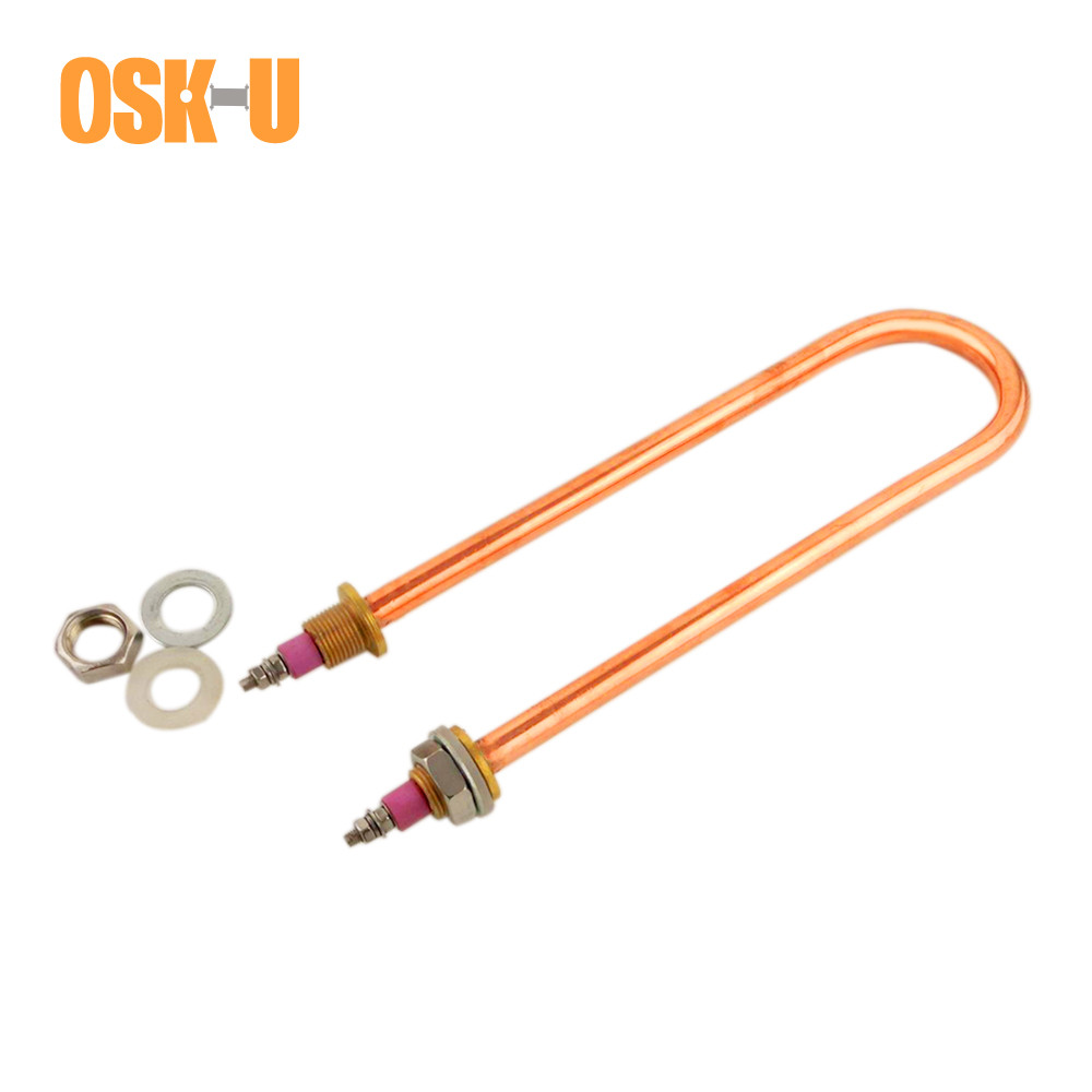 Elemento Aquecedor De Cobre Para Utensílios De Cozinha M16 Rosca Tipo U Tubo De Aquecimento 220V Único Em Forma De 1KW/1