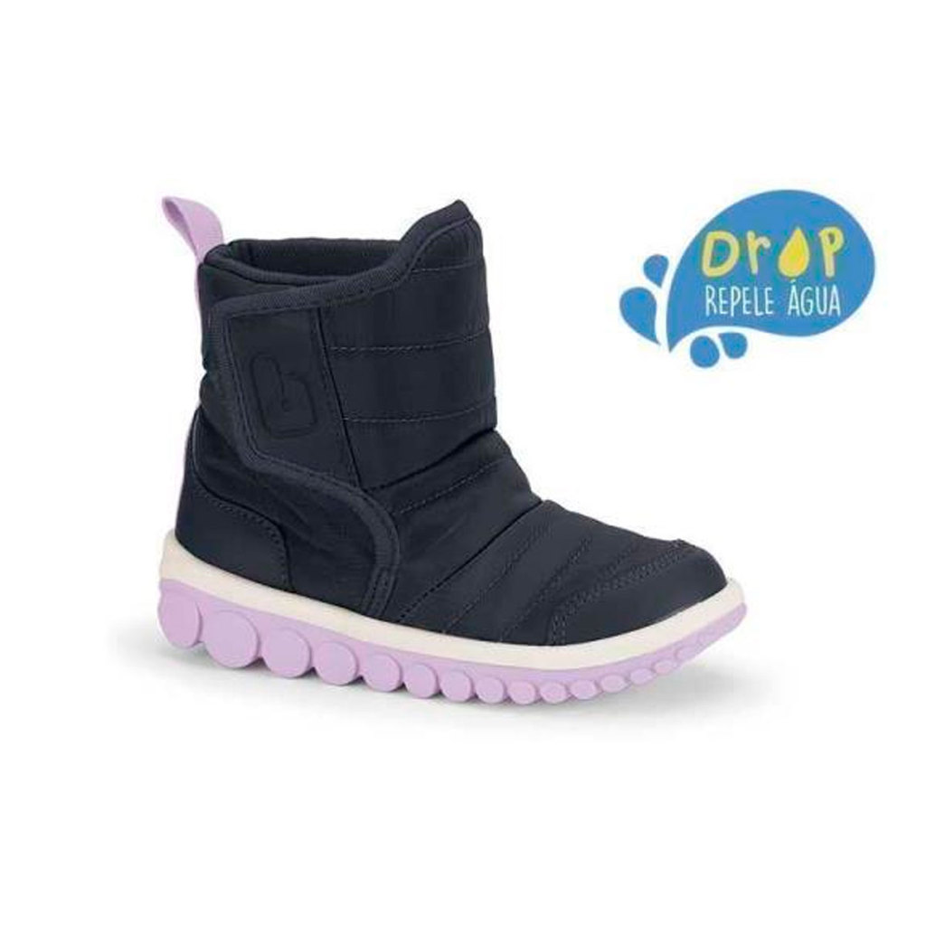 Bota Infantil Menina Bibi Roller Marinho  Lilás Repele Água