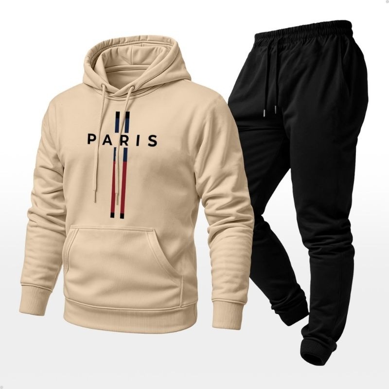 conjunto moletom flanelado unissex blusa feminina sueter agasalho masculino canguru Paris Premium envio rápido