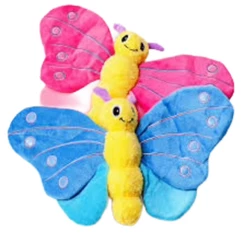 MORDEDOR BRINQUEDO DE PELUCIA CORES DIVERSAS PET BORBOLETA