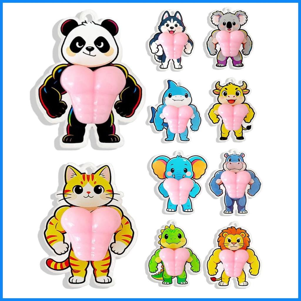 Chaveiros De Animais 3D Macio Animal Chaveiro 10 Peças Dedo Squeeze Mochila Charme Para Adultos Homens Mulheres Escritór