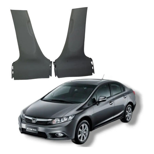 Par Acabamento Coluna Central Honda Civic Lxs 2012 2016