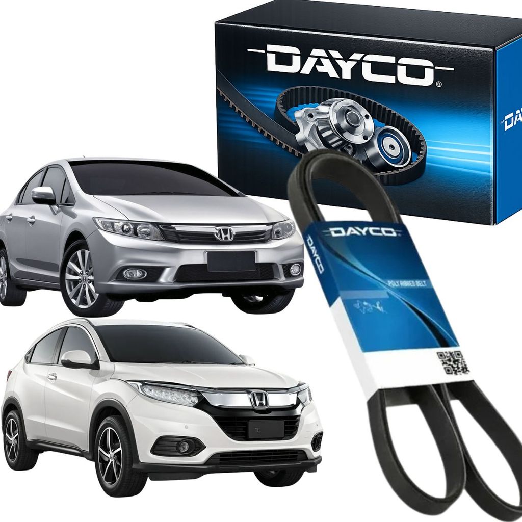 Correia Alternador Honda Civic 2012/... HRV 2015/... - 1.8 / 2.0 16v - Com Direção Elétrica (Dayco 6PK2115S)