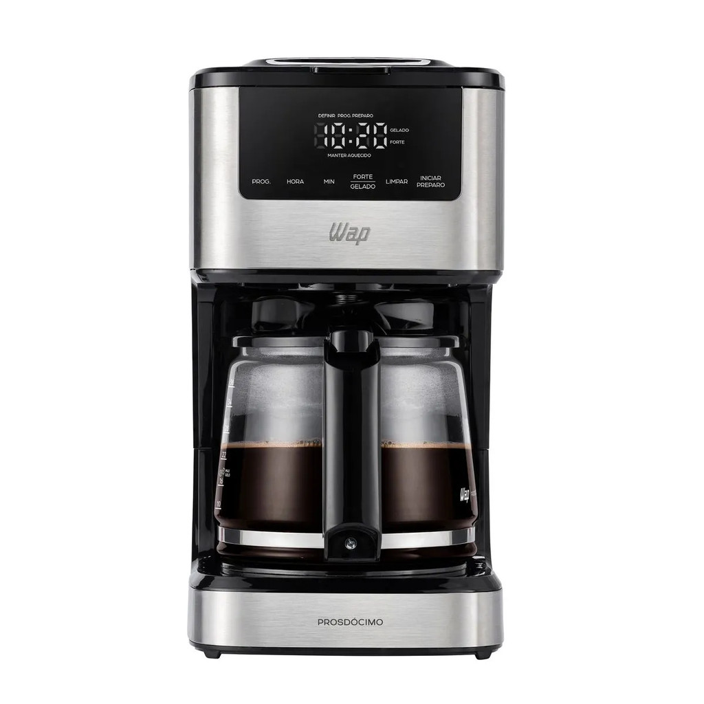 Cafeteira Digital WAP WCD1500 1,5L com Timer Programável Inox