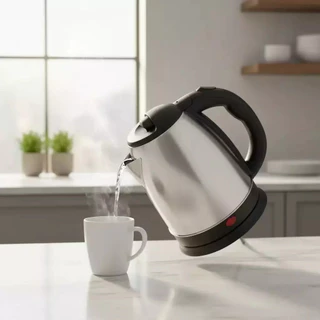 Chaleira Elétrica Inox 1,8L 110V Jarra Sem Fio Desligamento Automático Fervimento Rápido