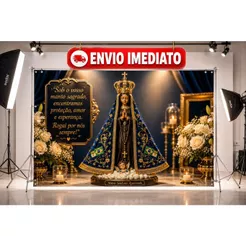 Fundo Fotográfico 2x1,50mts Sublimada Religioso Nossa Senhora Aparecida