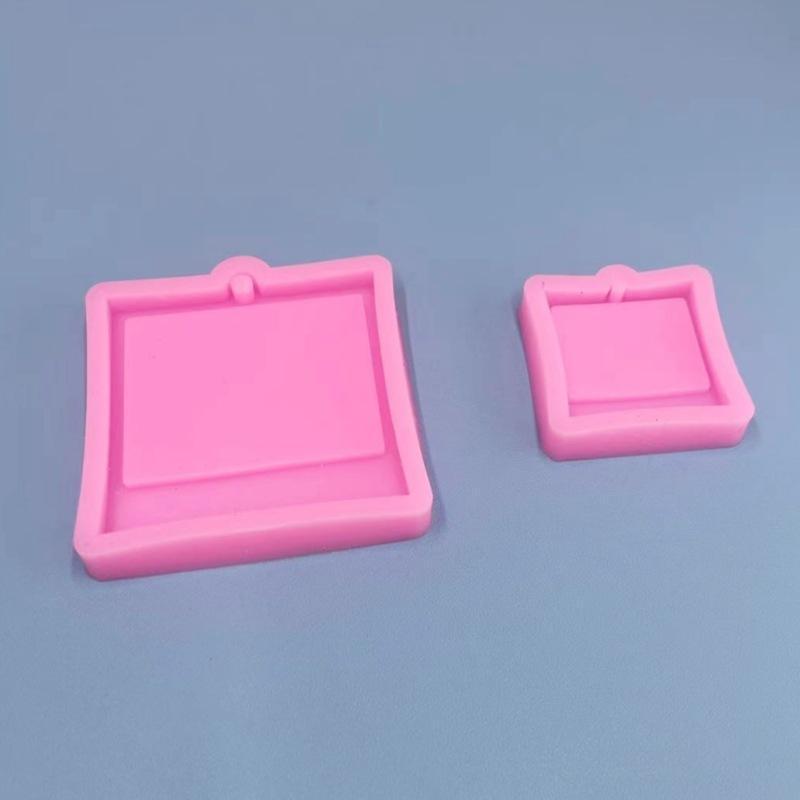 Decorador Moldura De Foto Resina Epóxi Chaveiro Molde Gato Cão Tag Pingente De Silicone Para DIY Fundição Artesanato Jói