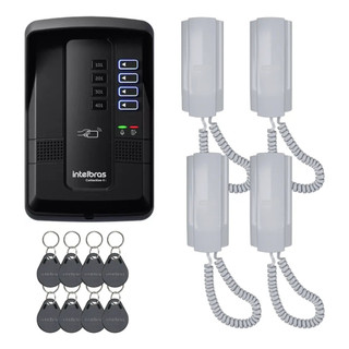 Kit Porteiro Coletivo 4 Pontos C/ Interfone 8 Tag Intelbras