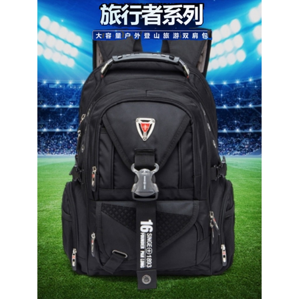 Mochila masculina com faca do exército suíço, mochila de grande capacidade, bolsa de viagem, montanhismo ao ar livre, à