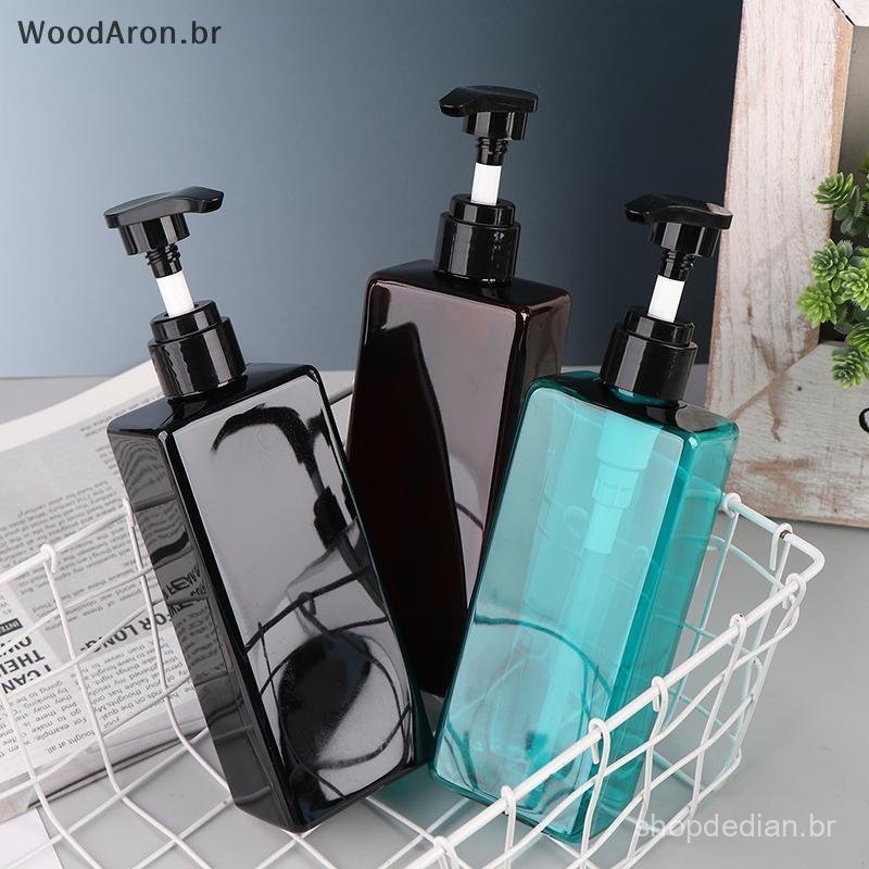 WoodAron 500ml Loção Corporal Garrafa Quadrada PET Plástico Gel De Banho Shampoo Imprensa Bomba Garrafas Recipientes Rec