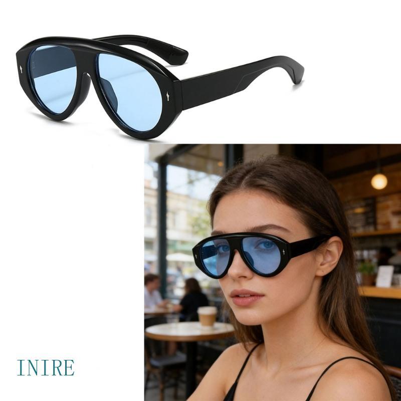 IRE Retro Shades Óculos Sol Polarizados Lente Hip Hop Oversized Moderno Para Elegantes Unissex
