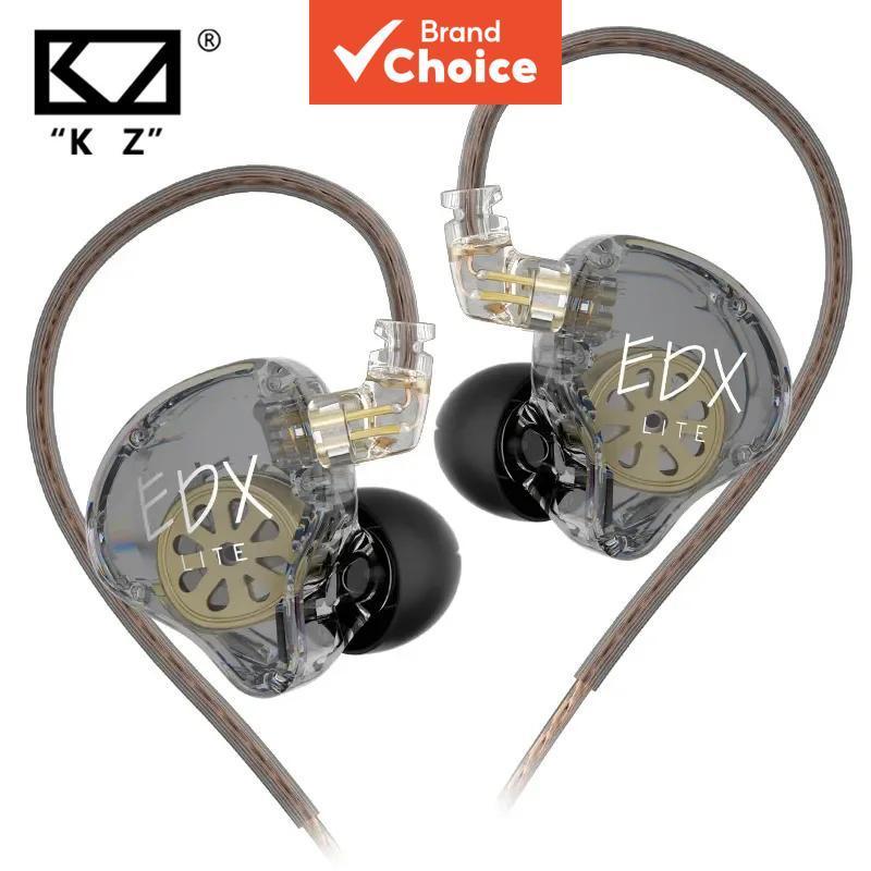  KZ EDX Lite Fones de Ouvido Dinâmicos Intra-Auriculares Monitor de Ouvido Fones de Ouvido Esportivos com Cancelamento