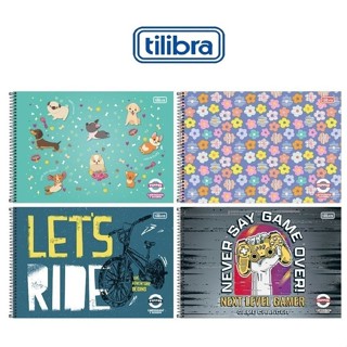 Caderno Tilibra Espiral 40 FOLHAS Cartografia 275mmx200mm Feminino Masculino Desenho Capa Mole Artes em Oferta na Shopee