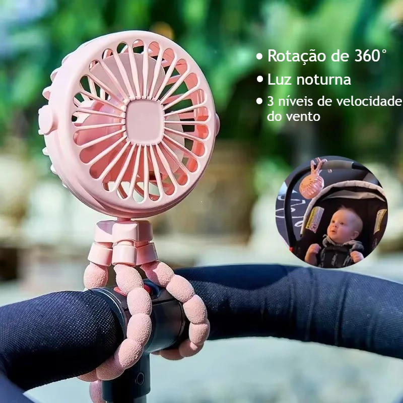 Mini Ventilador Portatil Infantil USB Recarregavel Ajustável 3 Velocidades, Potente Silencioso para Mesa, Carro,Viagens em Oferta na Shopee