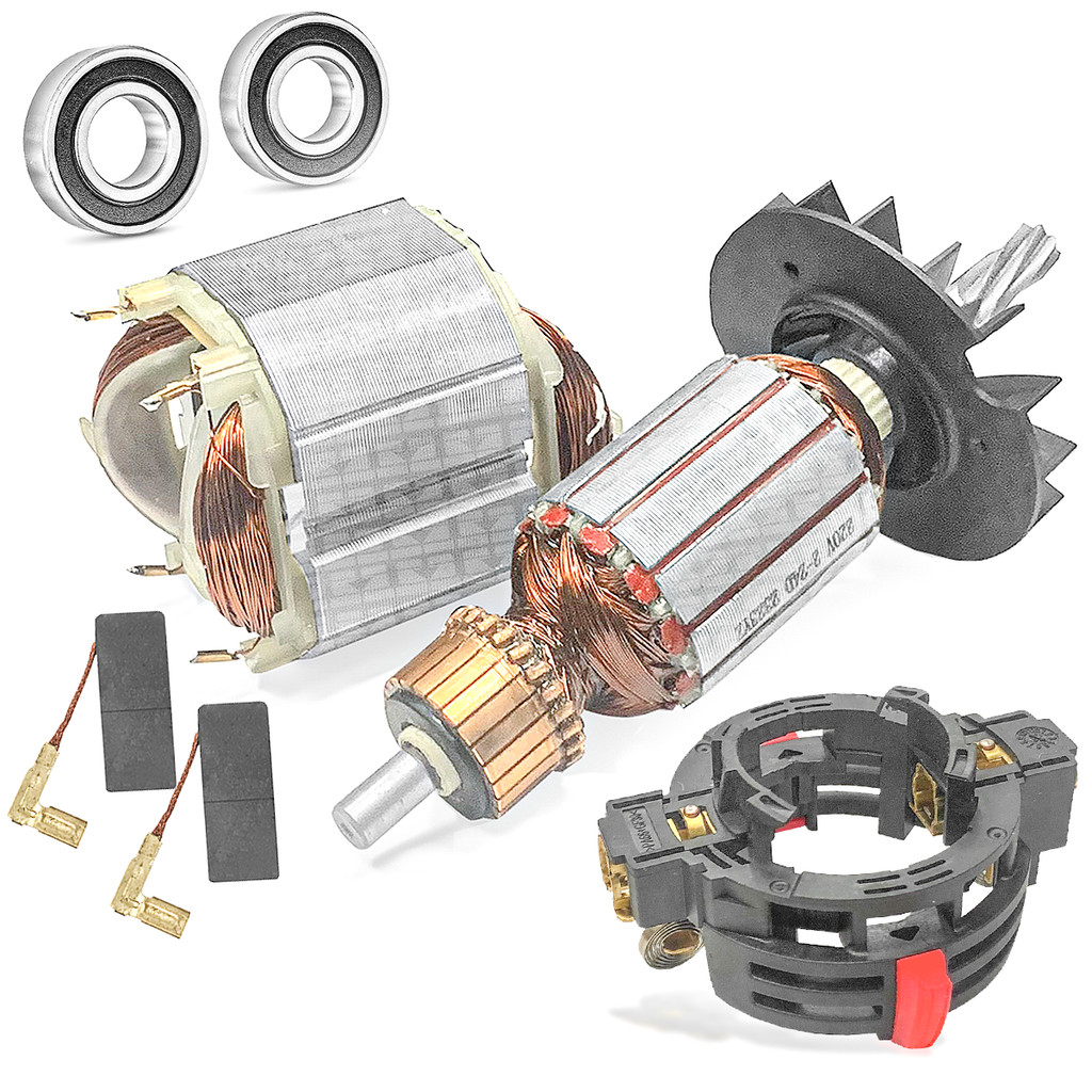 Kit Gbh 2-24d 127v Induzido, Bobina, Porta escova Com Carvao e Rolamentos  Para Martelete em Oferta na Shopee