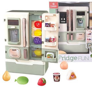 Geladeira Infantil Brinquedo Interativa Som Luz Fumaça Acessórios 28 Peças  Castela em Oferta na Shopee