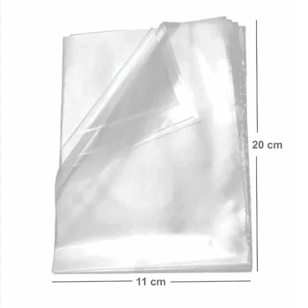500 Sacos celofane plástico bopp transparente  11x20cm embale
