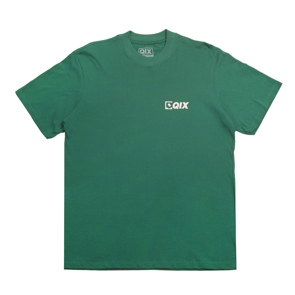 Camiseta Qix Algodão Original Minimal Logo Lançamento Manga Curta Verde Branca Preto Estampa Lisa em Oferta na Shopee