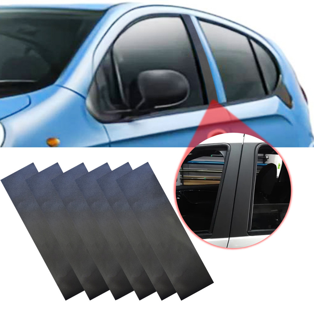 Adesivo Blackout Zafira p/ Coluna de Porta Preto Fosco Poroso