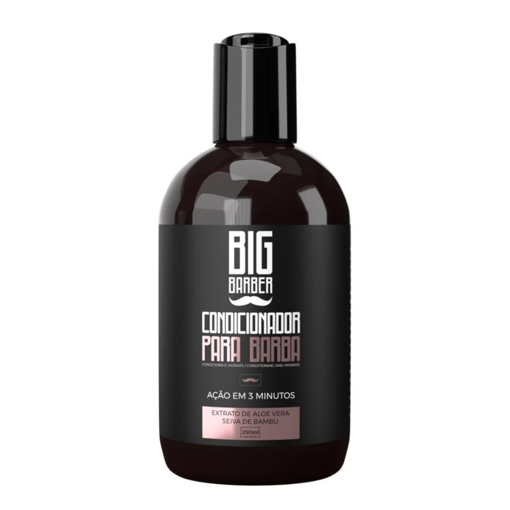 Condicionador Para Barba Big Barber 250ml Profissional Hidrata Fortalece