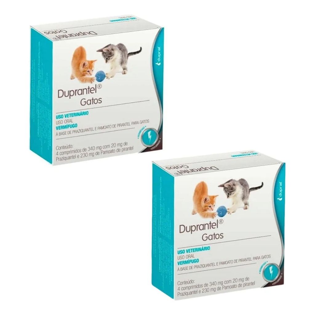 Kit 02 Duprantel Gatos C/4 Comprimidos Vermifugo em Oferta na Shopee