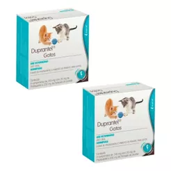 Kit 02 Duprantel Gatos C/4 Comprimidos Vermifugo
