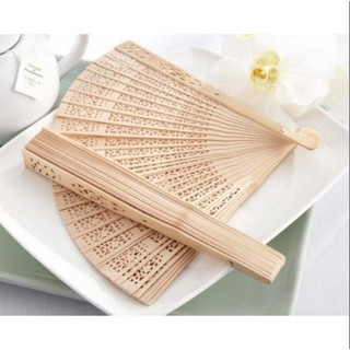 Leque de Madeira Oriental Sortidos / Todo de Madeira Bordado em Oferta na Shopee