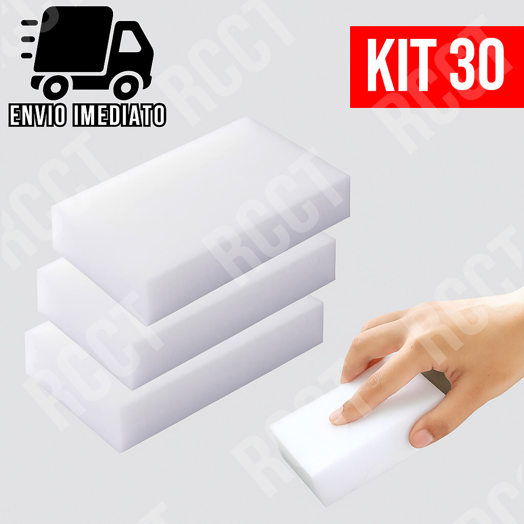 Kit 30 Esponja Mágica Milagrosa – Limpeza Fácil, Multiuso, Sem Produtos Químicos