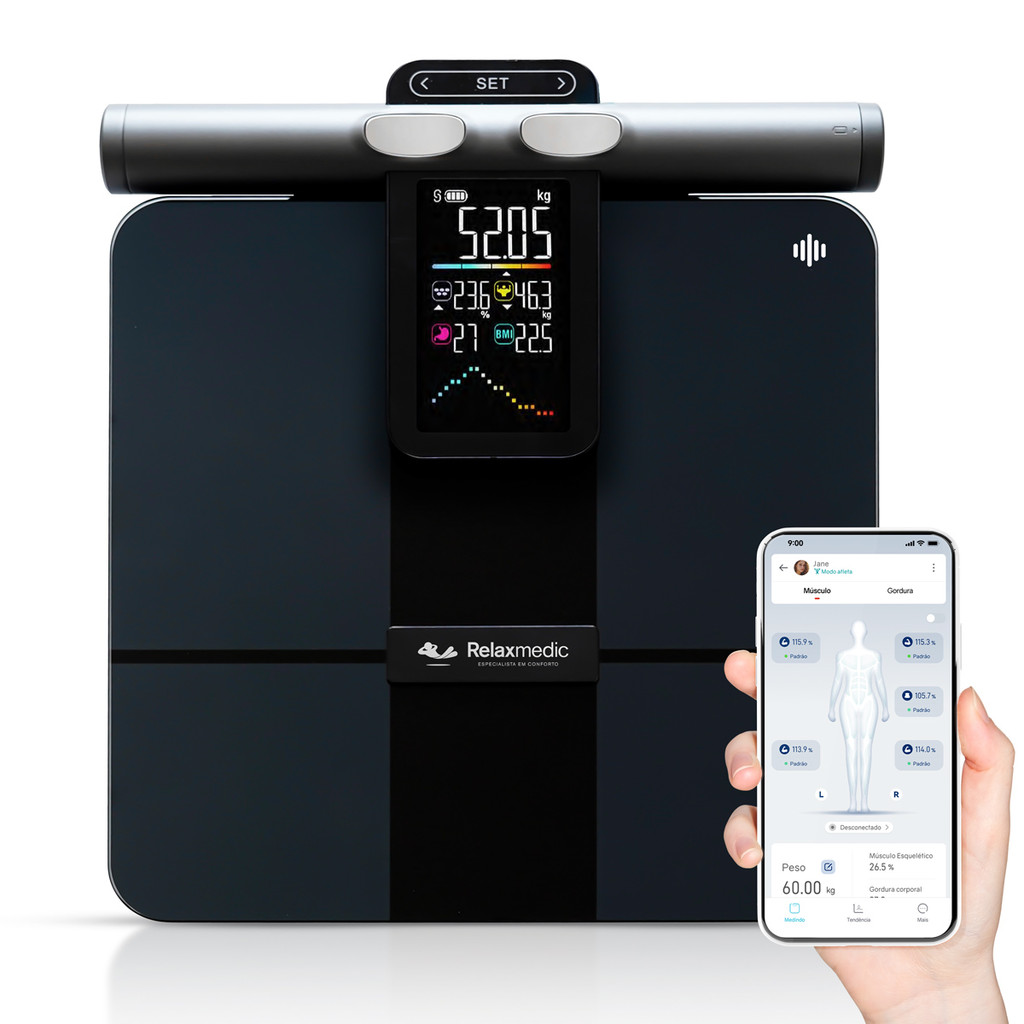 Balanca Digital Bioimpedancia Intelligence Proscan Relaxmedic em Oferta na Shopee