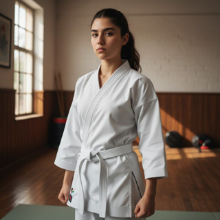 Kimono Karatê Adulto Profissional Branco 100% Algodão com Faixa Grátis | Tecido Grosso e Resistente Premium em Oferta na Shopee