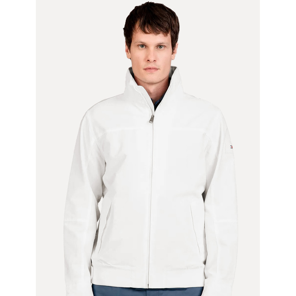 Jaqueta Tommy Hilfiger Masculina Sustainable Regatta Jacket Light Logo Branca