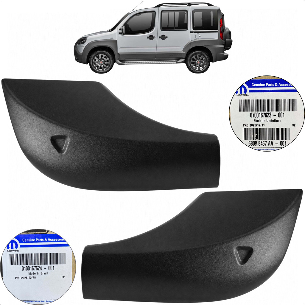 Par Ponteira Traseira Estribo Fiat Doblo 2002-2021 Adventure Original