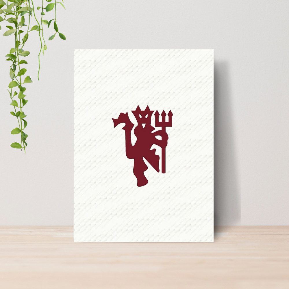 Quadro Decorativo Manchester United Futebol Escudo 01 | Placa 20x28 Poster Decoração Quarto Sala