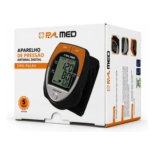 Medidor De Pressão Arterial Digital Pamed 121 De Pulso Preto Preto