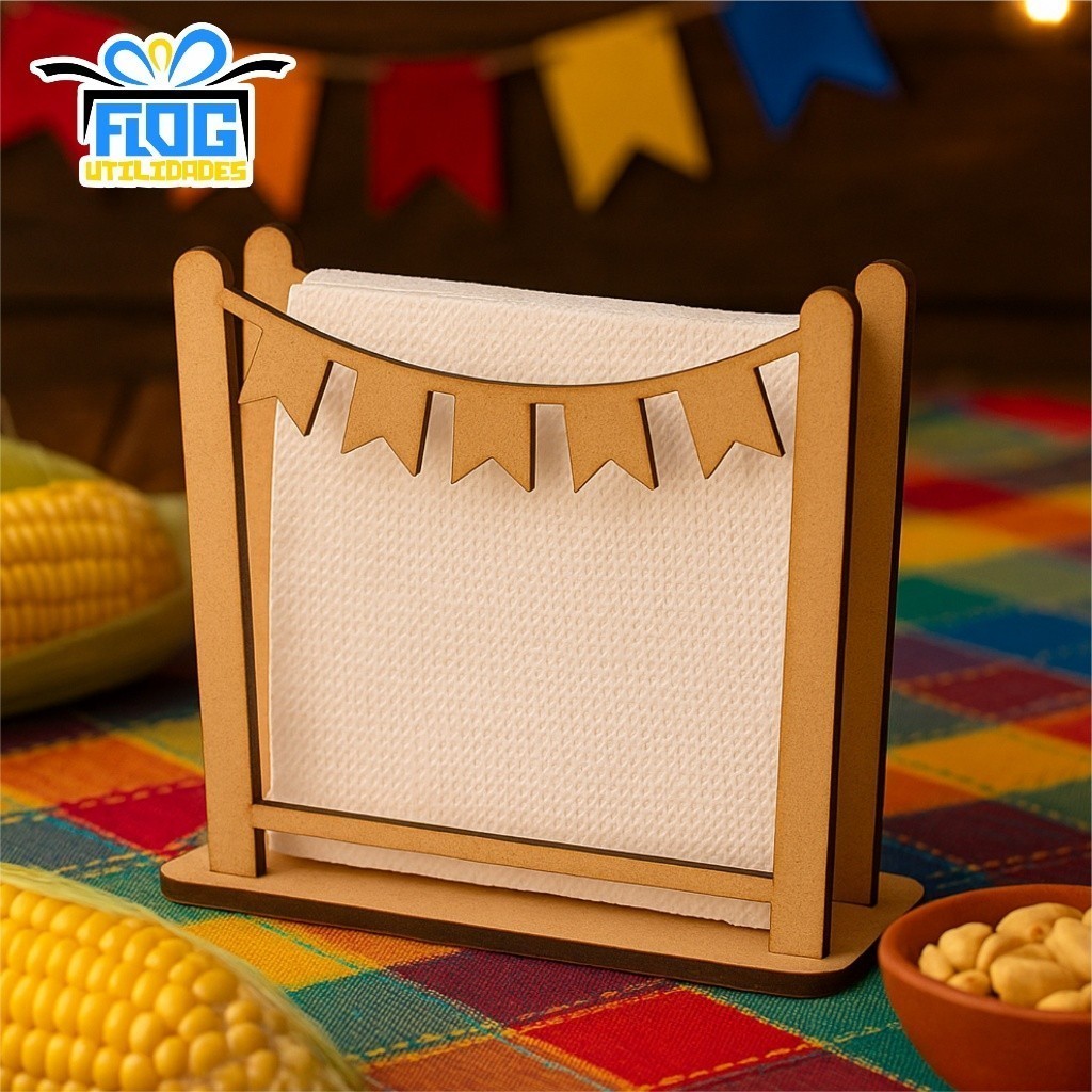 Kit 100 Porta Guardanapo - Festa JUNINA / FAZENDINHA CAIPIRA - Lembrancinha / Presente - Decoração
