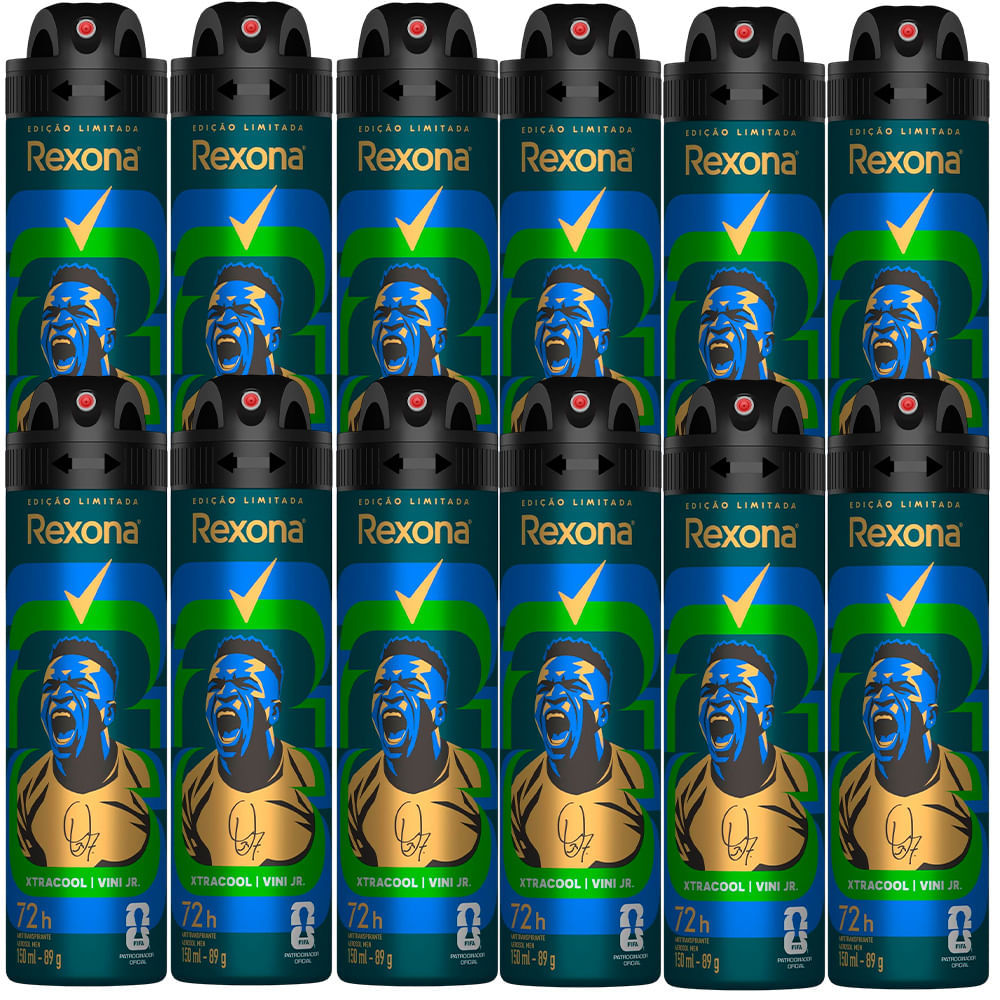 Kit Desodorante Aerosol Rexona Xtracool 150ml - 12 Unidades