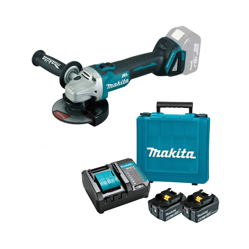 Esmerilhadeira Angular Makita DGA504 18V Brushless + Kit 2 Baterias 5Ah