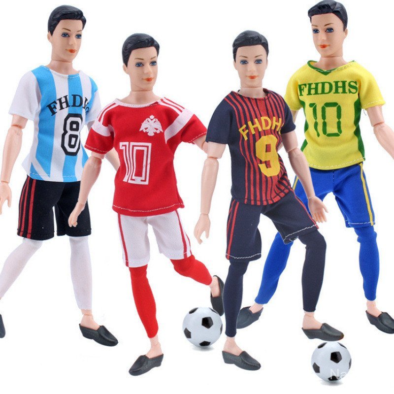 Roupas de Futebol Copa do Mundo 2026 para Boneco Ken 4 Modelos Presente e Lembrança
