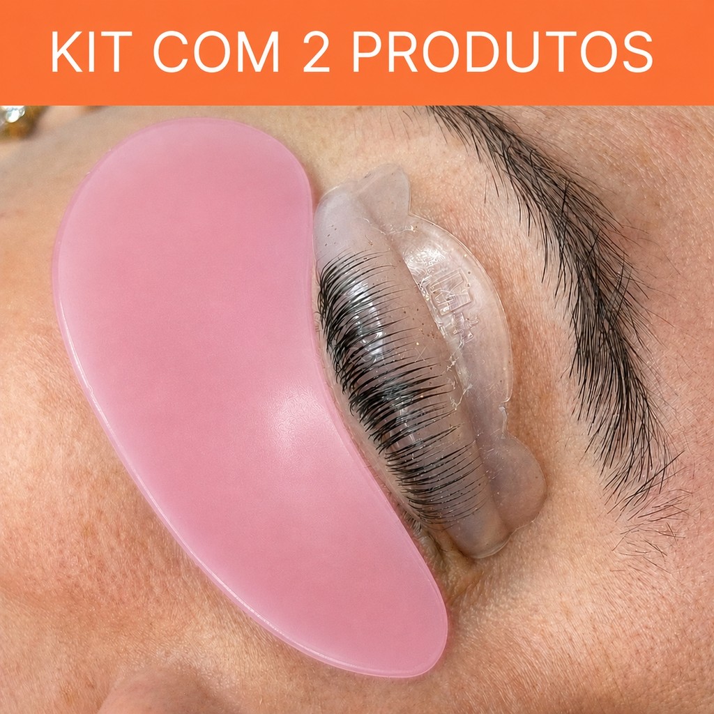 Kit Lash Lifting – Molde Snow Shine Incolor + Pad Encanto Silicone Rosa