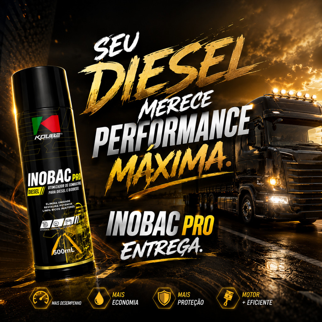 Inobac Pro Aditivo Combustível Spray Diesel Biodiesel Koube