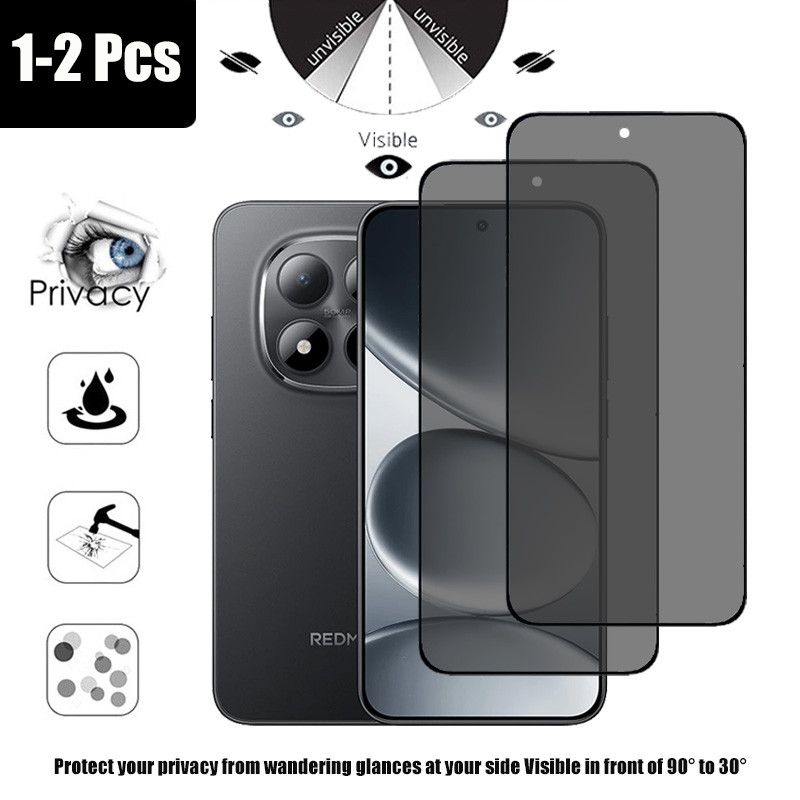 Redmi Note 15 Pro 5G 1-2 Pcs Protetor De Tela De Privacidade Vidro Temperado Anti-Espionagem Para Xiaomi 14 13 4G 9D Pro