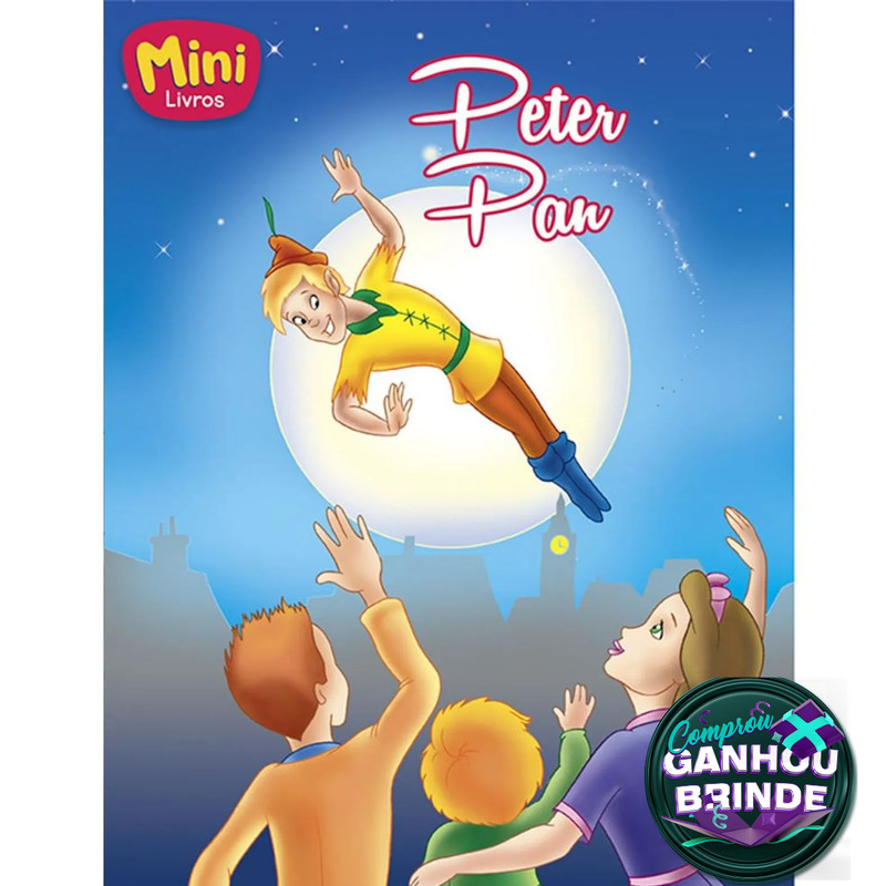 Livro Mini-Clássicos: Peter Pan SBN Crianças Filhos Infantil Desenho História Brincar Pintar