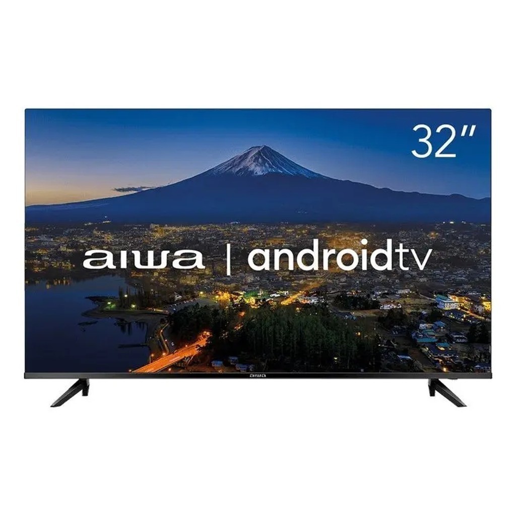 TV AIWA 32 Polegadas Android HD Com HDR10 Dolby Audio Bluetooth Chromecast E Borda Ultrafina