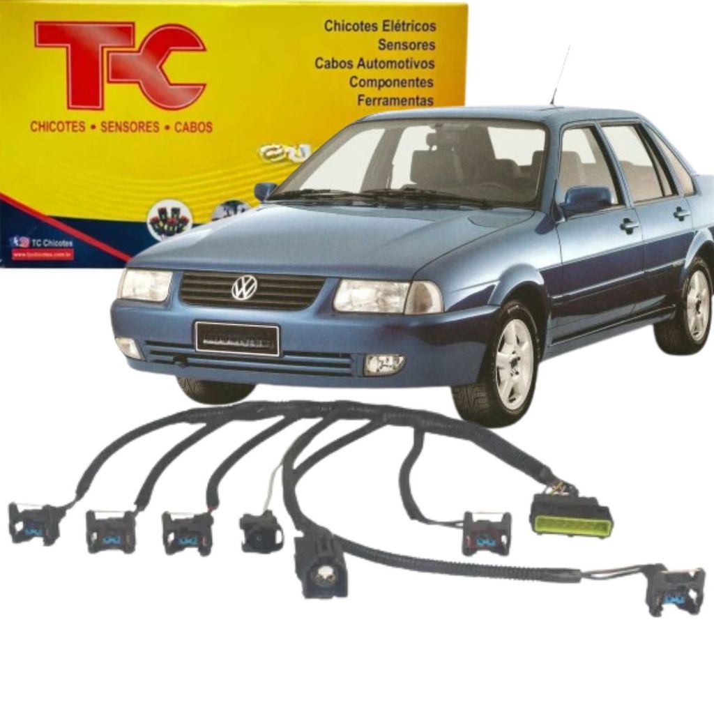 Chicote Bico Injetor para VW Volkswagen Santana 2.0 AP - 1994 a 1997 (TC Chicotes TC500.0752)