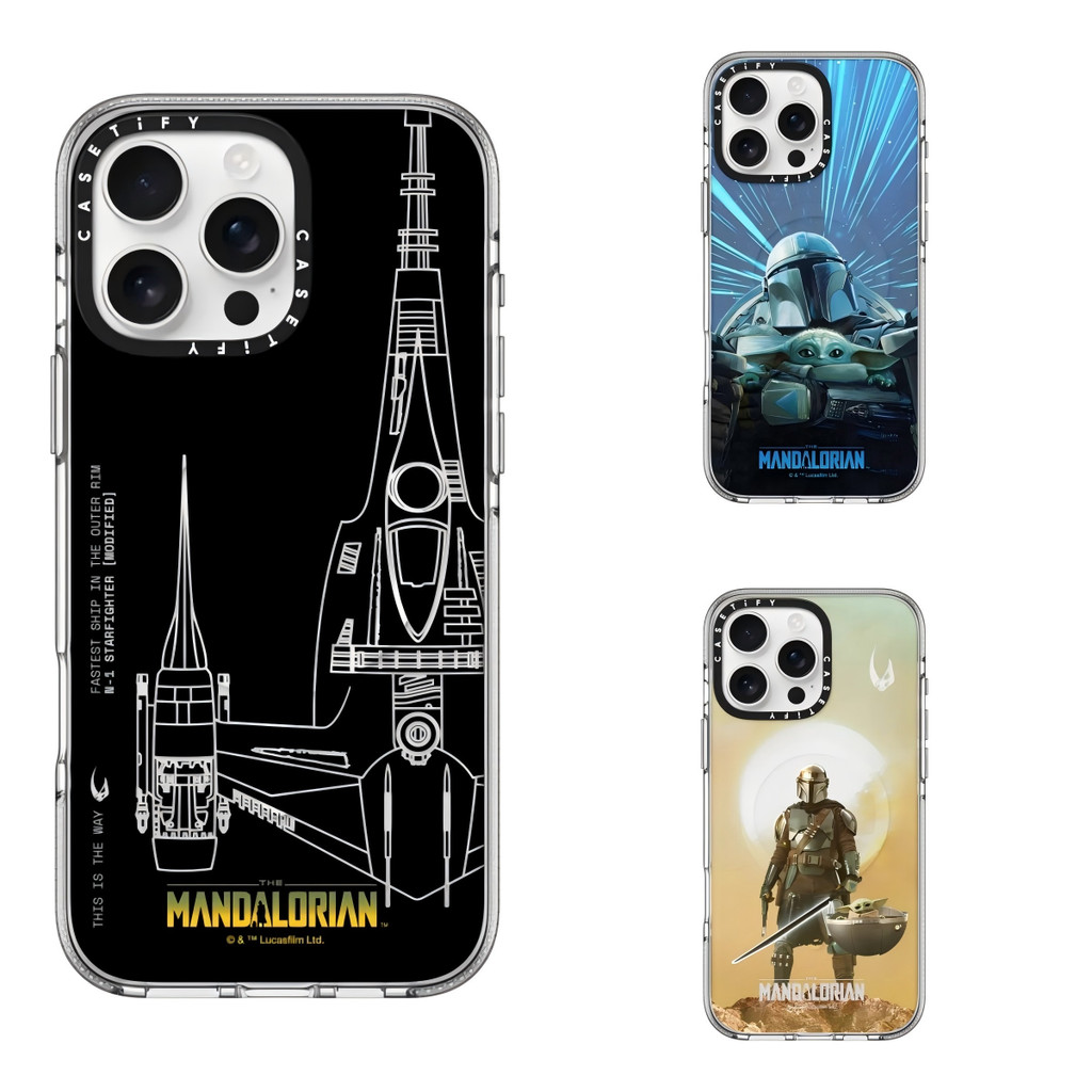 Star Wars Mandalorian Grogu Baby Yoda Capa De Telefone Transparente Magnética Para iPhone 17 16 15 14 13 Pro Max Air ,