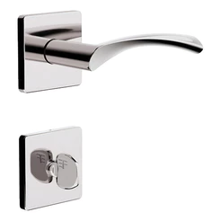 Fechadura Banheiro 3f Roseta Quadrada Modelo 119 Cromada Neutro