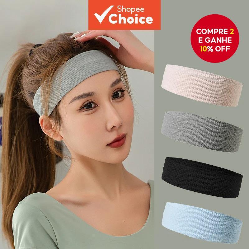 Faixa De Cabelo Esportiva Elástica Antiderrapante , Para Ioga Com Absorção De Suor Mulheres E Homens , Cobertura Complet
