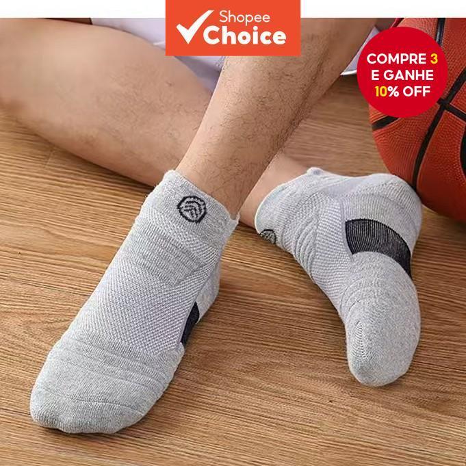 Meias De Basquete Pro Performance Para Homens – Atléticas Curtas Respiráveis Com Almofada Grossa E Aderência Antiderrapa